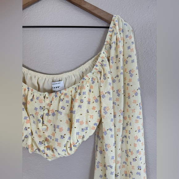 Sabo Skirt Cayenne Long Sleeve Yellow Floral Top size Medium NEW $58 - Picture 7 of 13